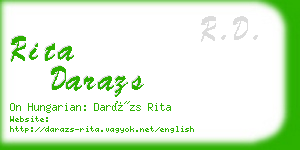 rita darazs business card